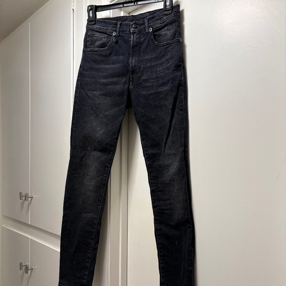R13 distressed black jeans - high rise skinny - size 27 - Picture 1 of 12